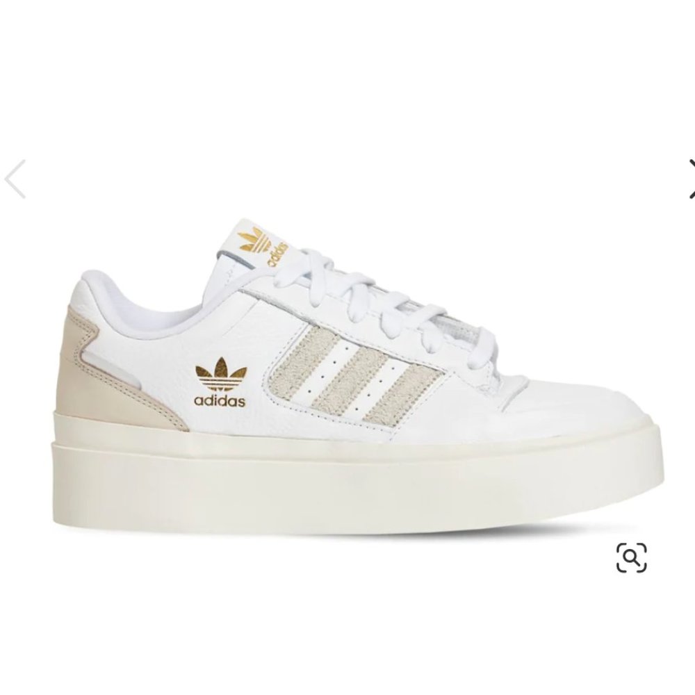 Adidas Platform White & Beige Forum Bonega Sneakers Size 8.5